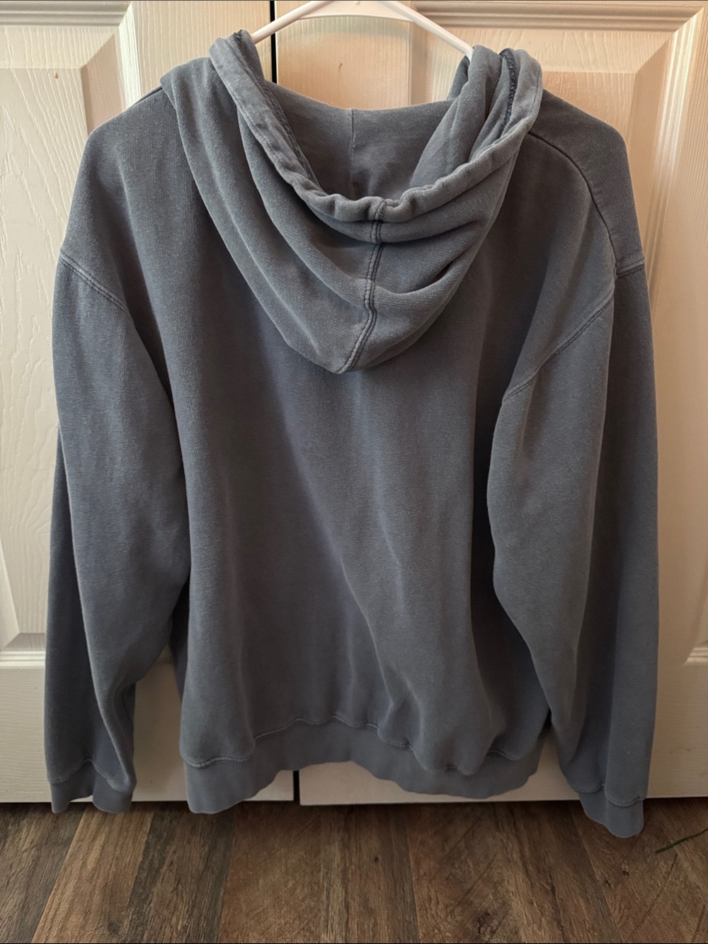 Austin’s Slate Blue Hooded Rangeley Quarter Zip Pullover Sweatshirt Size Medium - Picture 4 of 4